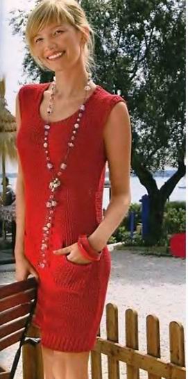 Красное мини-платье